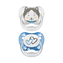 Dr Brown Ορθοδοντικές Πιπίλες Σιλικόνης PreVent 6-18m Μπλε/Γκρι Dr Brown Ορθοδοντικές Πιπίλες Σιλικόνης PreVent 6-18m Μπλε/Γκρι