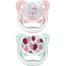 Dr Brown Ορθοδοντικές Πιπίλες Σιλικόνης PreVent 0-6m Ροζ/Μέντα Dr Brown Ορθοδοντικές Πιπίλες Σιλικόνης PreVent 0-6m Ροζ/Μέντα