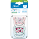 Dr Brown Ορθοδοντικές Πιπίλες Σιλικόνης PreVent 0-6m Ροζ/Μέντα Dr Brown Ορθοδοντικές Πιπίλες Σιλικόνης PreVent 0-6m Ροζ/Μέντα