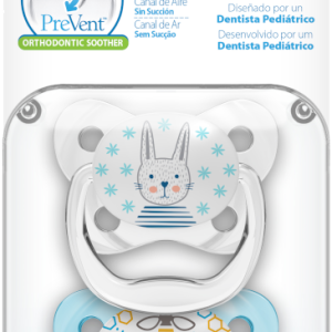 Dr Brown Ορθοδοντικές Πιπίλες Σιλικόνης PreVent 0-6m Σιελ/Γκρι