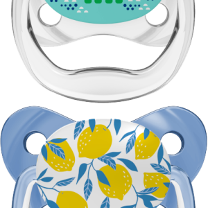 Dr Brown Ορθοδοντικές Πιπίλες Σιλικόνης Πεταλούδα PreVent 6-18m Grey/Blue