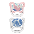 Dr Brown Ορθοδοντικές Πιπίλες Σιλικόνης Πεταλούδα PreVent Night 0-6m Ροζ/Γκρι Dr Brown Ορθοδοντικές Πιπίλες Σιλικόνης Πεταλούδα PreVent Night 0-6m Ροζ/Γκρι