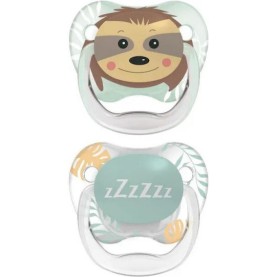 Dr Brown Ορθοδοντικές Πιπίλες Σιλικόνης PreVent 6-18m Μέντα Αρκουδάκι &Zzzzz