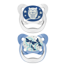 Dr Brown Ορθοδοντικές Πιπίλες Σιλικόνης Πεταλούδα PreVent Night 0-6m Μπλε/Γκρι Dr Brown Ορθοδοντικές Πιπίλες Σιλικόνης Πεταλούδα PreVent Night 0-6m Μπλε/Γκρι