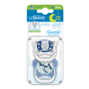 Dr Brown Ορθοδοντικές Πιπίλες Σιλικόνης Πεταλούδα PreVent Night 0-6m Μπλε/Γκρι Dr Brown Ορθοδοντικές Πιπίλες Σιλικόνης Πεταλούδα PreVent Night 0-6m Μπλε/Γκρι