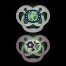 Dr. Brown's Advantage Night Πιπίλα Σιλικόνης Μωβ/Γκρι 6-18m 2τμχ