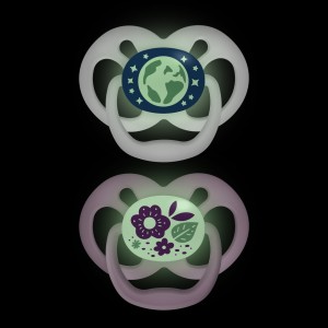 Dr. Brown's Advantage Night Πιπίλα Σιλικόνης Μωβ/Γκρι 6-18m 2τμχ Dr. Brown's Advantage Night Πιπίλα Σιλικόνης Μωβ/Γκρι 6-18m 2τμχ