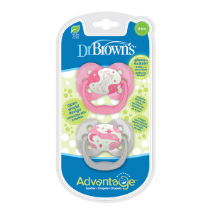 Dr. Brown's Advantage Night Πιπίλα Σιλικόνης Pink Star 0-6m Dr. Brown's Advantage Night Πιπίλα Σιλικόνης Pink Star 0-6m