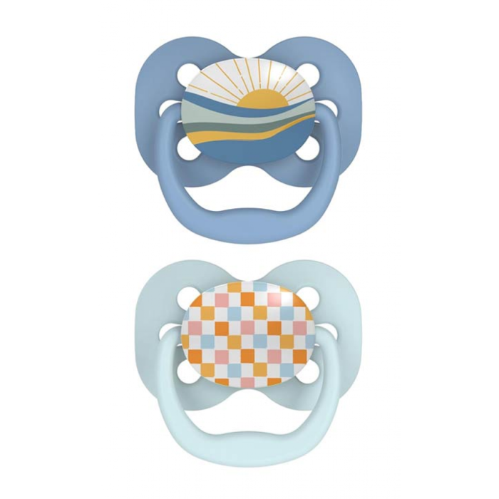 Dr. Brown's Advantage Πιπίλα Σιλικόνης Μπλε/Σιελ 0-6m 2τμχ