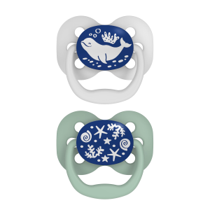 Dr. Brown's Πιπίλες Σιλικόνης Ωκεανός Λευκό-Μέντα Νυκτός με Θήκη για 0-6 μηνών 2τμχ Dr. Brown's Πιπίλες Σιλικόνης Ωκεανός Λευκό-Μέντα Νυκτός με Θήκη για 0-6 μηνών 2τμχ