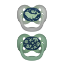 Dr. Brown's Πιπίλες Σιλικόνης Ωκεανός Λευκό-Μέντα Νυκτός με Θήκη για 0-6 μηνών 2τμχ