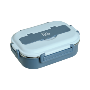 Eco Life Φαγητοδοχείο 1Lt 3 Θέσεων Γαλάζιο