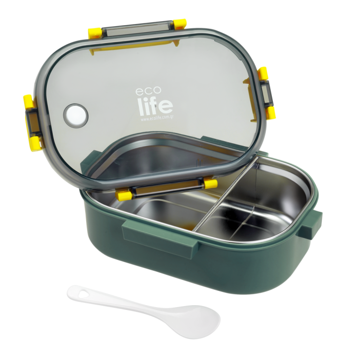 Eco Life Φαγητοδοχείο Με Χώρισμα Forest Green 900ml Eco Life Φαγητοδοχείο Με Χώρισμα Forest Green 900ml