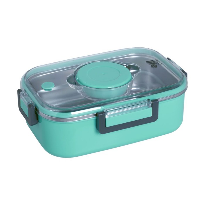 Eco Life Ορθογώνιο Φαγητοδοχείο 850ml Μπλε