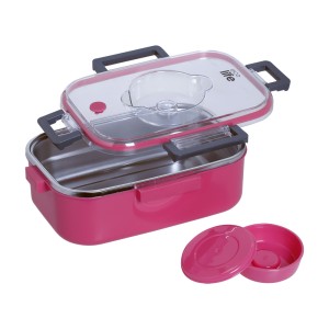 Eco Life Ορθογώνιο Φαγητοδοχείο 850ml Ροζ Eco Life Ορθογώνιο Φαγητοδοχείο 850ml Ροζ
