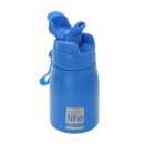 Eco Life Παγουράκι 400ml Με Eσωτερικό Καλαμάκι Blue Eco Life Παγουράκι 400ml Με Eσωτερικό Καλαμάκι Blue