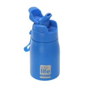 Eco Life Παγουράκι 400ml Με Eσωτερικό Καλαμάκι Blue Eco Life Παγουράκι 400ml Με Eσωτερικό Καλαμάκι Blue