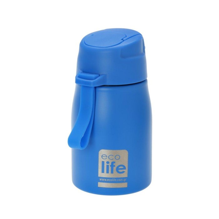 Eco Life Παγουράκι 400ml Με Eσωτερικό Καλαμάκι Blue Eco Life Παγουράκι 400ml Με Eσωτερικό Καλαμάκι Blue