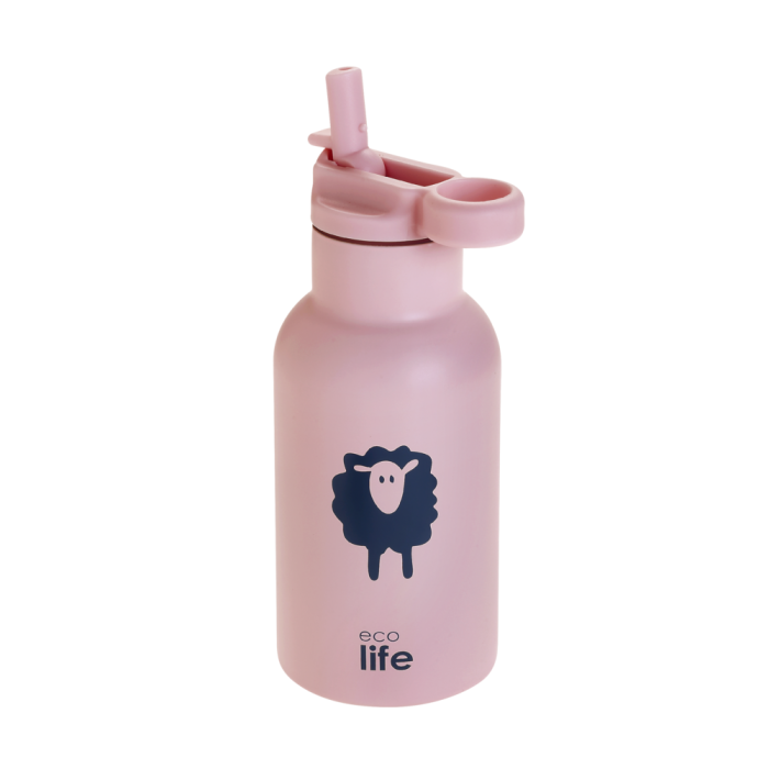 Eco Life Παγούρι Θερμός Ανοξείδωτο Με Καλαμάκι Kids Thermos Animals Sheep 350ml Eco Life Παγούρι Θερμός Ανοξείδωτο Με Καλαμάκι Kids Thermos Animals Sheep 350ml