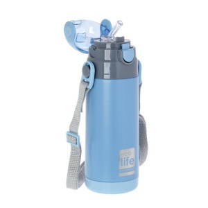 Eco Life Παγούρι Θερμός Ανοξείδωτο Με Καλαμάκι Kids Thermos Blue 400ml Eco Life Παγούρι Θερμός Ανοξείδωτο Με Καλαμάκι Kids Thermos Blue 400ml