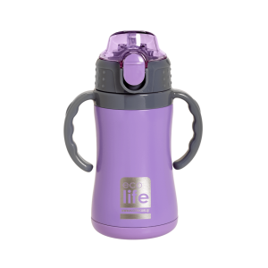 Eco Life Παγούρι Θερμός Ανοξείδωτο Με Καλαμάκι Kids Thermos Lilac 300ml