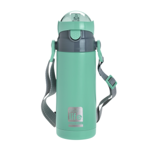 Eco Life Παγούρι Θερμός Ανοξείδωτο Με Καλαμάκι Kids Thermos Mint 400ml