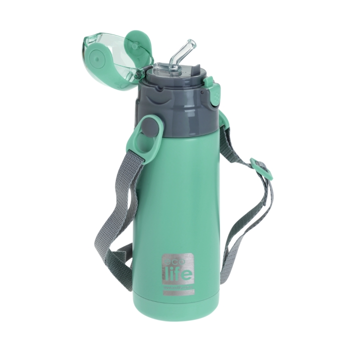 Eco Life Παγούρι Θερμός Ανοξείδωτο Με Καλαμάκι Kids Thermos Mint 400ml Eco Life Παγούρι Θερμός Ανοξείδωτο Με Καλαμάκι Kids Thermos Mint 400ml