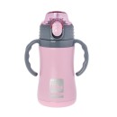 Eco Life Παγούρι Θερμός Ανοξείδωτο Με Καλαμάκι Kids Thermos Pink 300ml