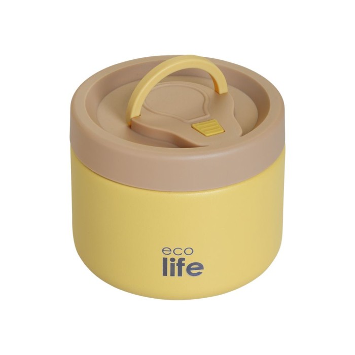 Eco Life Στρογγυλό Θερμός Φαγητού 650ml Κίτρινο Eco Life Στρογγυλό Θερμός Φαγητού 650ml Κίτρινο