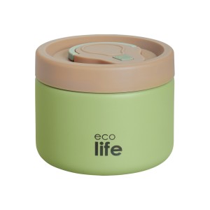 Eco Life Στρογγυλό Θερμός Φαγητού 650ml Πράσινο Eco Life Στρογγυλό Θερμός Φαγητού 650ml Πράσινο