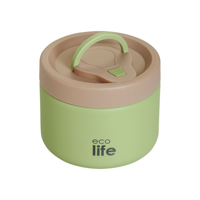 Eco Life Στρογγυλό Θερμός Φαγητού 650ml Πράσινο
