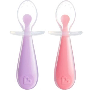 Εκπαιδευτικά Κουτάλια Σιλικόνης  Ροζ-Μωβ Munchkin