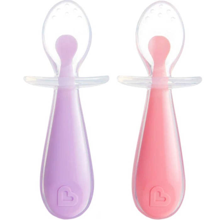 Εκπαιδευτικά Κουτάλια Σιλικόνης  Ροζ-Μωβ Munchkin