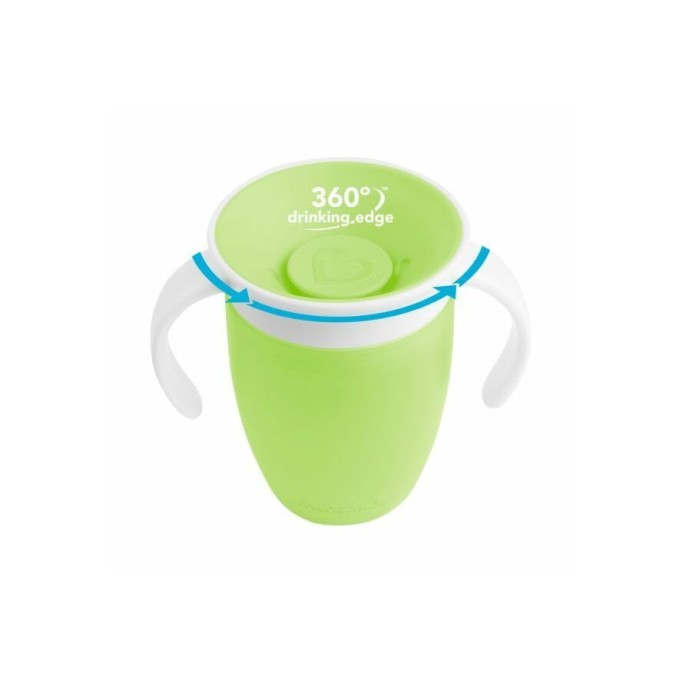 Εκπαιδευτικό Κύπελλο με λαβές Miracle 360 Trainer Cup Green Munchkin 207ml Εκπαιδευτικό Κύπελλο με λαβές Miracle 360 Trainer Cup Green Munchkin 207ml