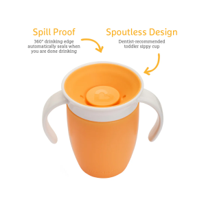 Εκπαιδευτικό Κύπελλο με λαβές Miracle 360 Trainer Cup Orange Munchkin 207ml