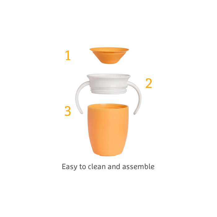 Εκπαιδευτικό Κύπελλο με λαβές Miracle 360 Trainer Cup Orange Munchkin 207ml Εκπαιδευτικό Κύπελλο με λαβές Miracle 360 Trainer Cup Orange Munchkin 207ml