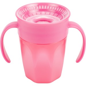 Εκπαιδευτικό Κύπελο 360° με Λαβές Ροζ 200ml Dr. Brown's Εκπαιδευτικό Κύπελο 360° με Λαβές Ροζ 200ml Dr. Brown's