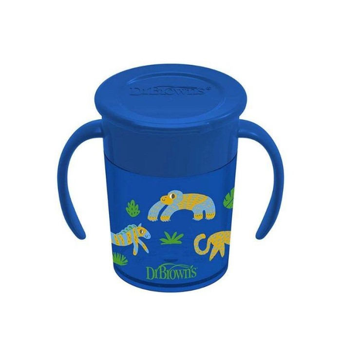 Εκπαιδευτικό Κύπελο 360° με Λαβές Μπλε 200ml Dr. Brown's