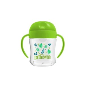 Εκπαιδευτικό Κύπελλο με Καπάκι & Λαβές Πράσινα Φύλλα 180ml 6m+ Dr. Brown's Εκπαιδευτικό Κύπελλο με Καπάκι & Λαβές Πράσινα Φύλλα 180ml 6m+ Dr. Brown's