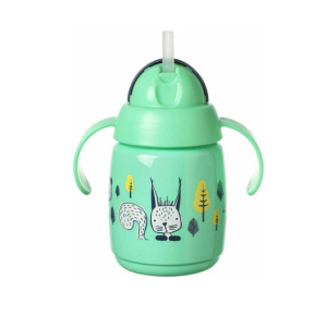 Εκπαιδευτικό Κύπελλο Με Λαβές Και Καλαμάκι 6m+ 300ml Πράσινο Tommee Tippee