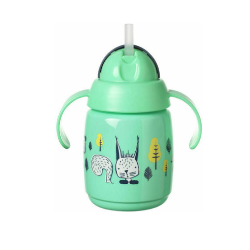 Εκπαιδευτικό Κύπελλο Με Λαβές Και Καλαμάκι 6m+ 300ml Πράσινο Tommee Tippee