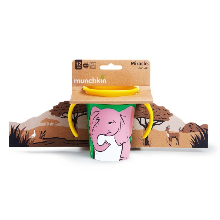 Εκπαιδευτικό Ποτηράκι που δεν Στάζει 177ml Elephant Munchkin Miracle Trainer 360° Εκπαιδευτικό Ποτηράκι που δεν Στάζει 177ml Elephant Munchkin Miracle Trainer 360°