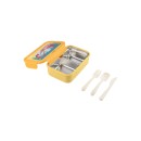 Estia Παιδικό Φαγητοδοχείο Με 2 Ανοξείδωτες Θήκες Save The Aegean 900ml Fortress Dragon