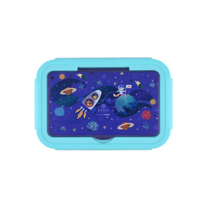 Estia Παιδικό Φαγητοδοχείο Με 2 Ανοξείδωτες Θήκες Save The Aegean 900ml Solar Jump