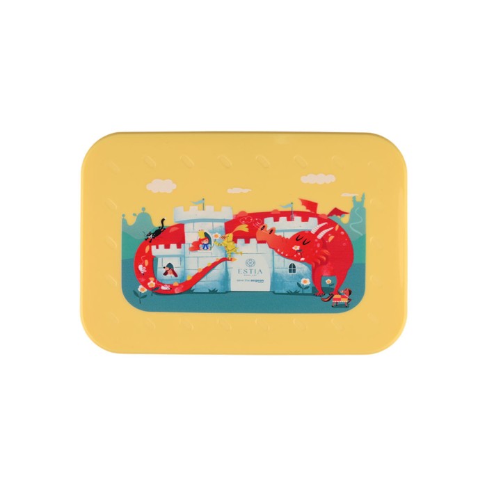 Estia Παιδικό Φαγητοδοχείο Με 2 Αποσπώμενες Θήκες Save The Aegean 900ml Fortress Dragon