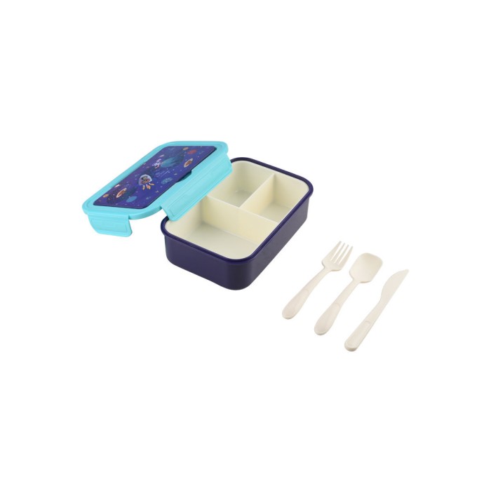 Estia Παιδικό Φαγητοδοχείο Με 3 Θήκες Save The Aegean 1400ml Solar Jump