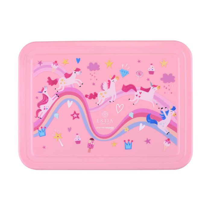 Estia Παιδικό Φαγητοδοχείο Με 5 Θήκες Save The Aegean 1330ml Rainbow Dreams