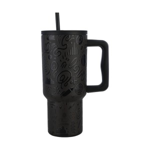 Estia Θερμό Straw Tumbler XL 900ml Save the Aegean Noir Echo Estia Θερμό Straw Tumbler XL 900ml Save the Aegean Noir Echo