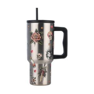 Estia Θερμό Straw Tumbler XL 900ml Save the Aegean Old School Estia Θερμό Straw Tumbler XL 900ml Save the Aegean Old School