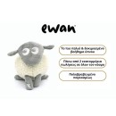 Ewan Το Προβατάκι Deluxe Γκρι Επαναφορτιζόμενο Βοήθημα Ύπνου Με Αισθητήρα Κλάματος Και Φως